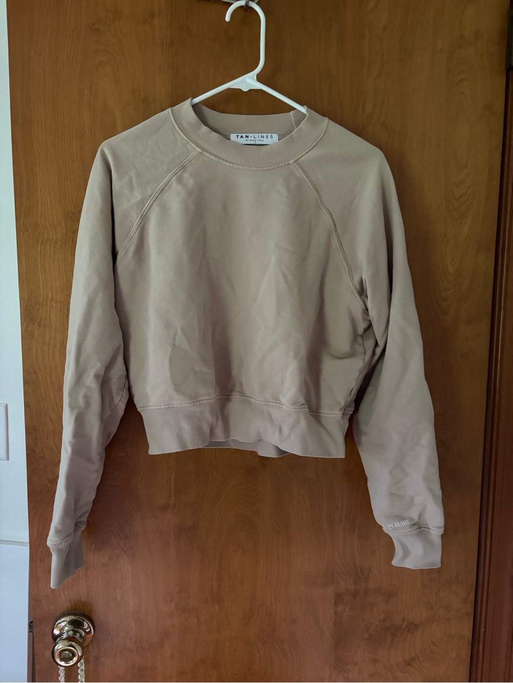 Women’s Relaxed Tan Crewneck Sweater